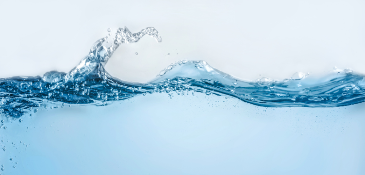 Image of water - blue on a white background