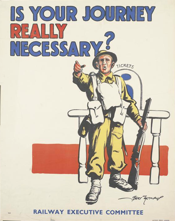 'Is you Journey Really Necessary?' Wartime poster