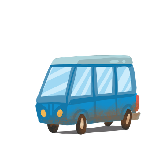Illustration of a small van
