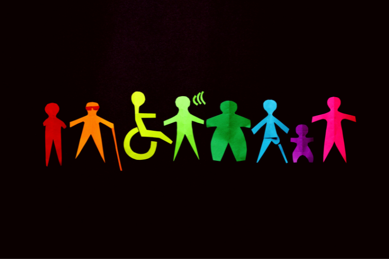 graphic depicting different abilities/disabilities