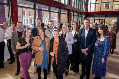 Image shows a group of staff at the Staff Excellence Awards drinks reception