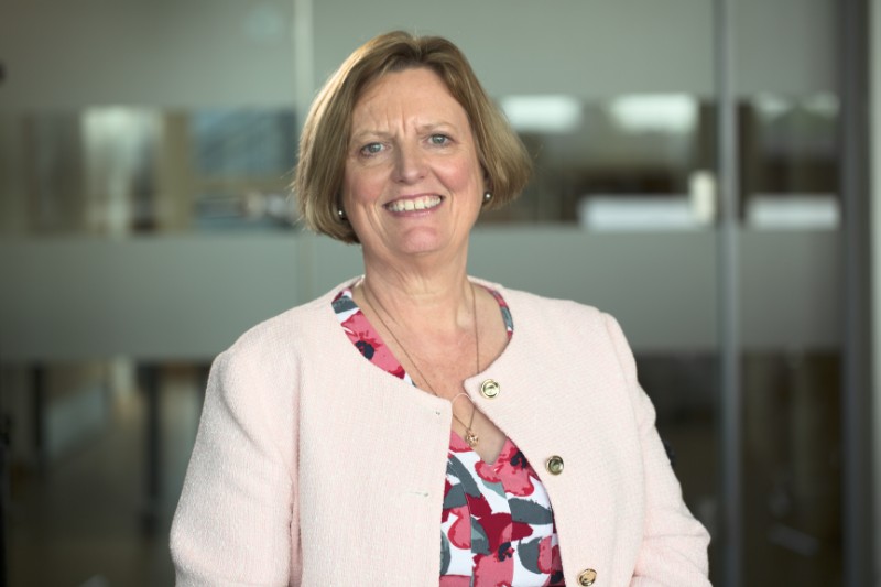 Professor Kenda Crozier standing in a lab